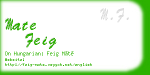 mate feig business card
